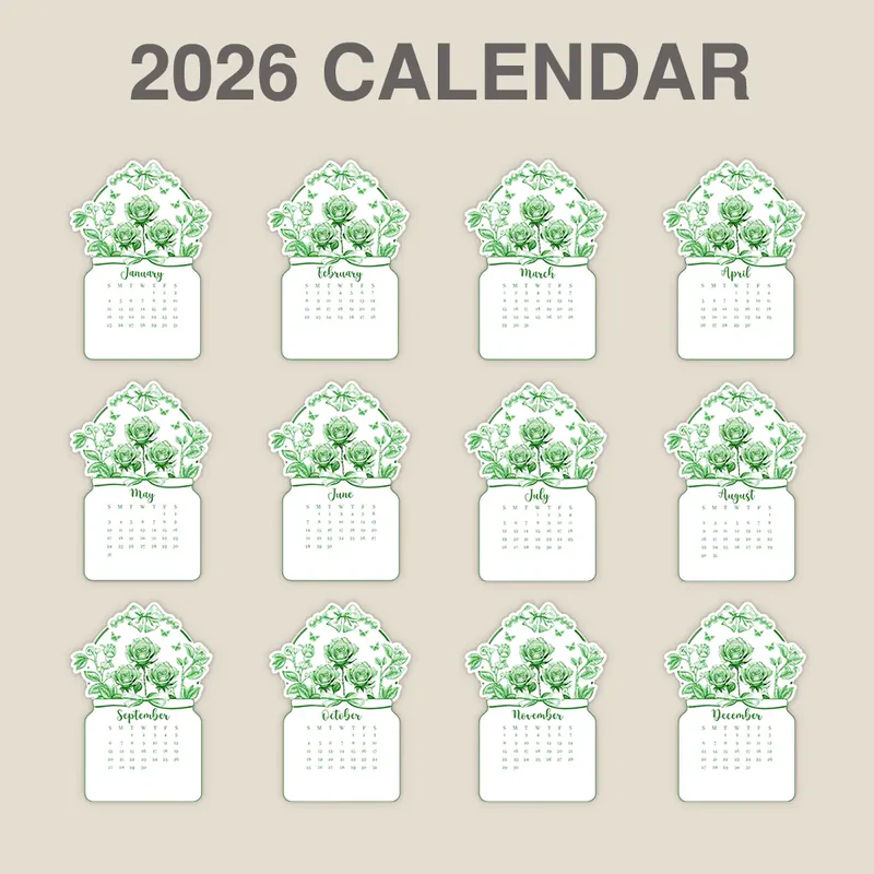 Bloom Where You Are Planted - Personalized Calendar With Wooden Stand