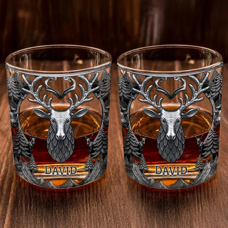 Camping Hiking Adventures - Personalized Whiskey Glass