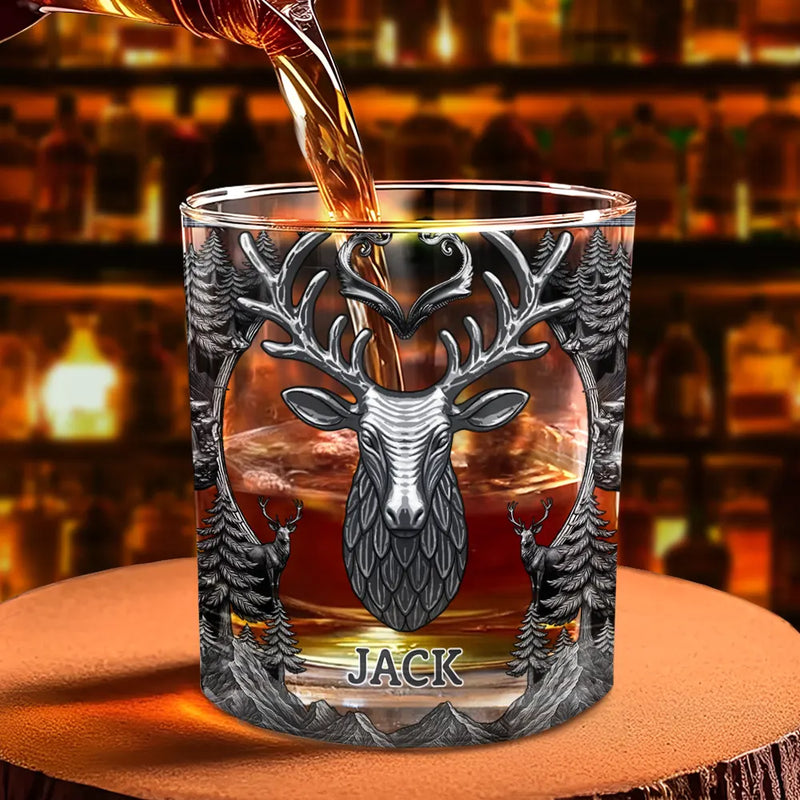 Camping Hiking Adventures - Personalized Whiskey Glass