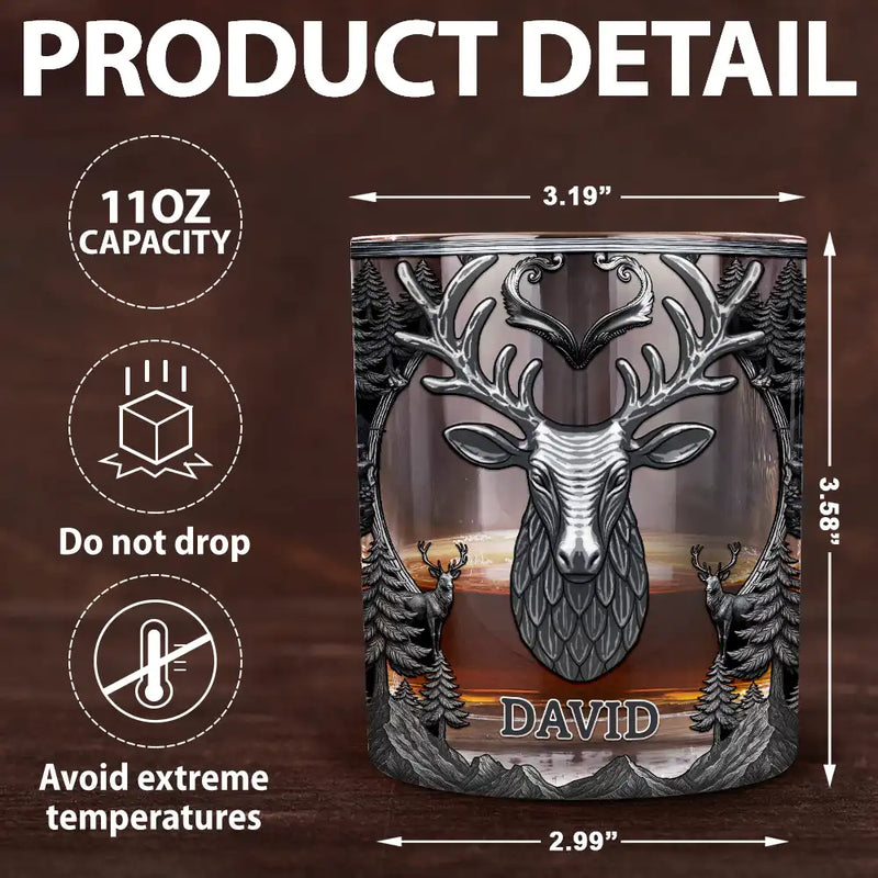 Camping Hiking Adventures - Personalized Whiskey Glass