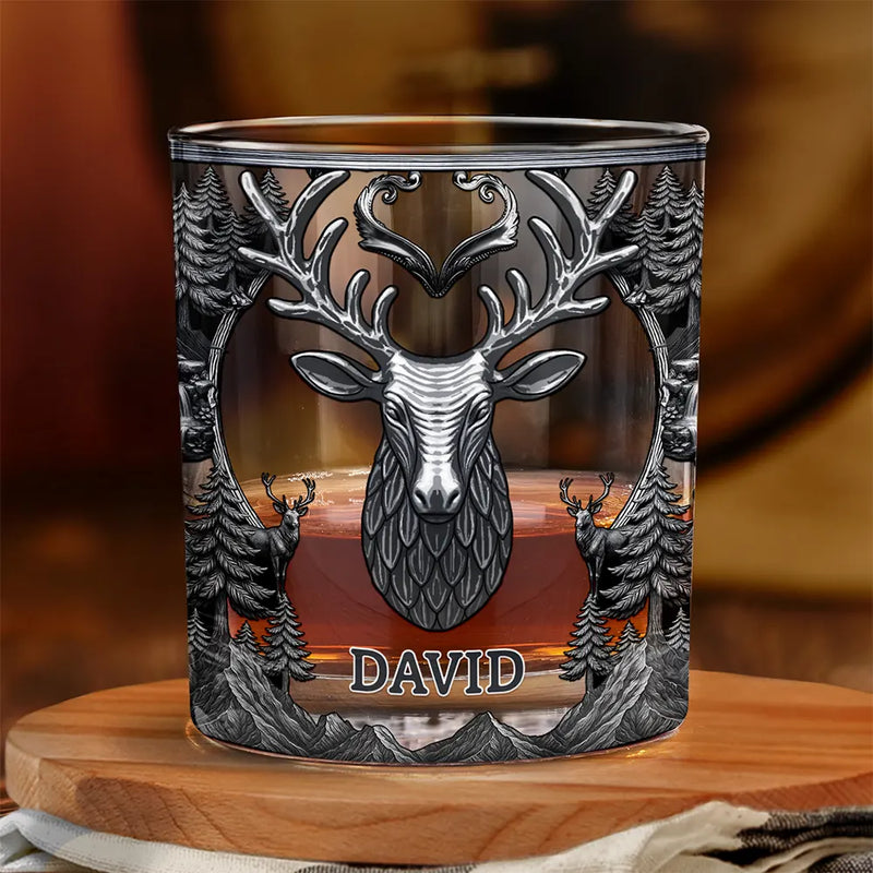 Camping Hiking Adventures - Personalized Whiskey Glass
