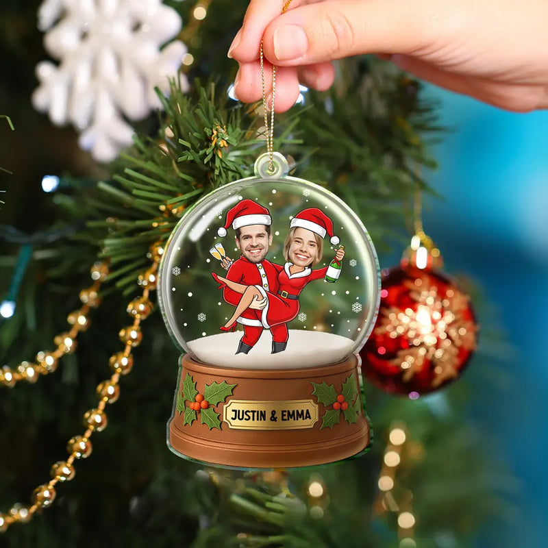 Christmas Together In Holiday Costume - Personalized Custom Shaped Acrylic Ornament