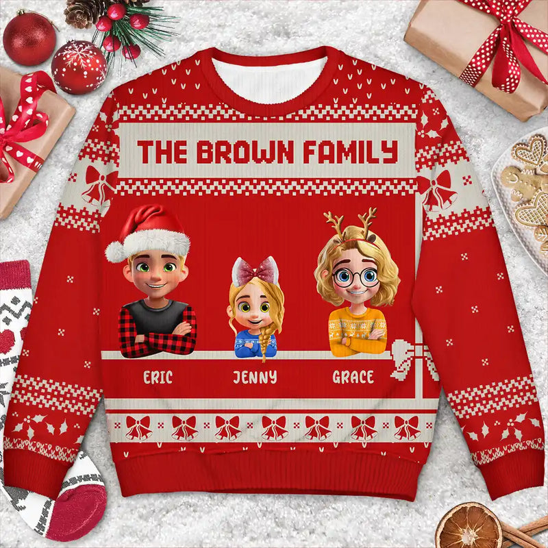Family Is The Greatest Gift - Personalized Unisex Ugly Sweater