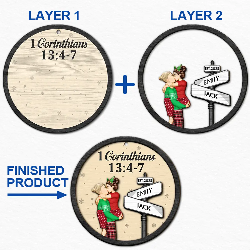 Couple Street Sign God Gave Me You Better Together - Personalized Custom Shaped Wooden Ornament