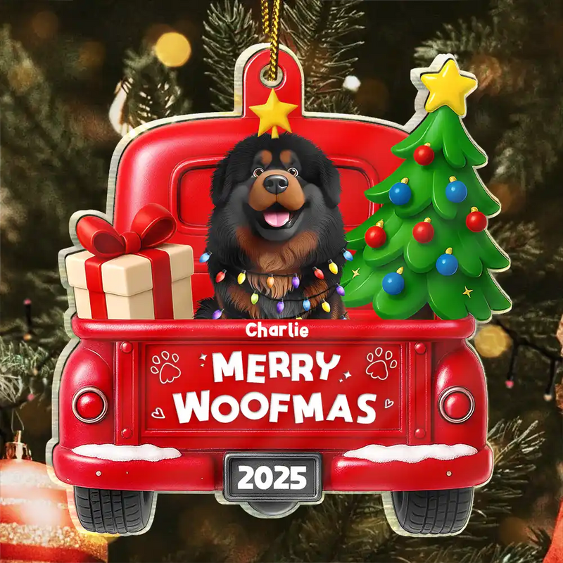 Merry Christmas Pet Lovers - Personalized Custom Shaped Acrylic Ornament
