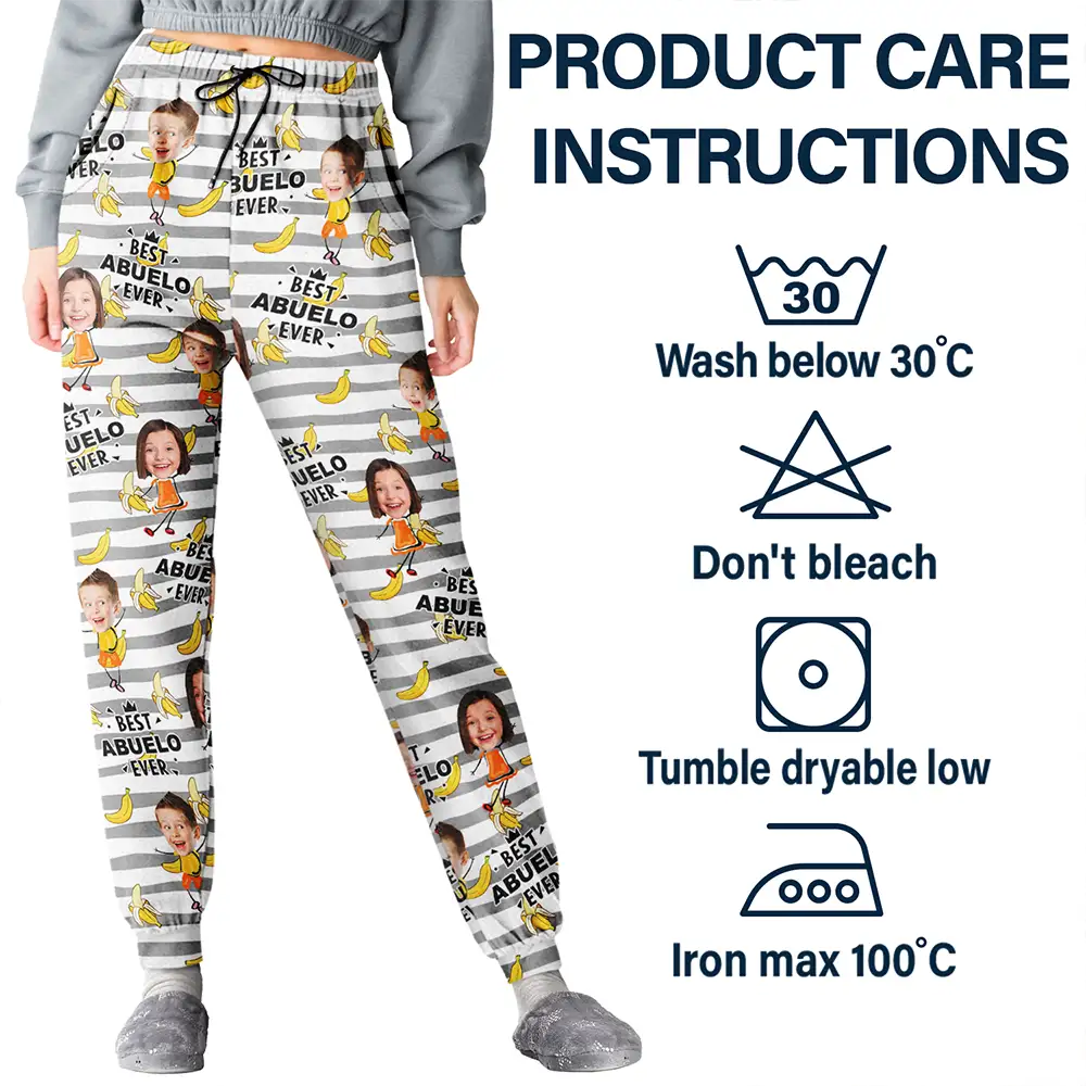 Custom Photo Funny Banana Best Dad Ever - Personalized Pajama Pants