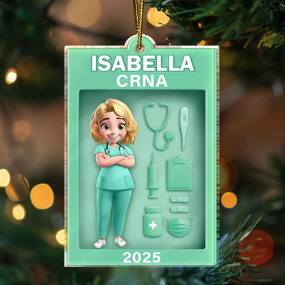 3D Effect Nurse Toy Box - Personalized Custom Shaped Acrylic Ornament