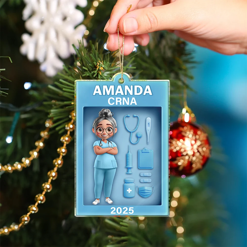 3D Effect Nurse Toy Box - Personalized Custom Shaped Acrylic Ornament