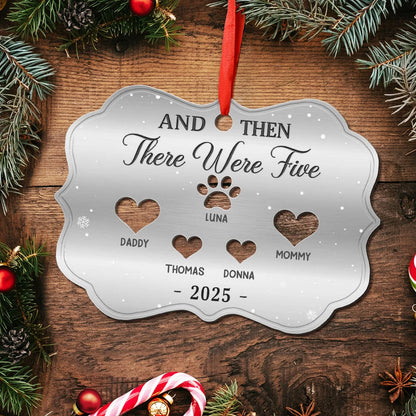 And Then There Were Four Couple With Kids Pets - Personalized Acrylic Ornament