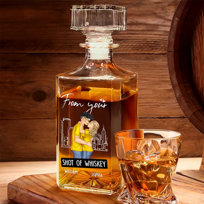 Congrats On Being - Personalized Square Whiskey Bottle