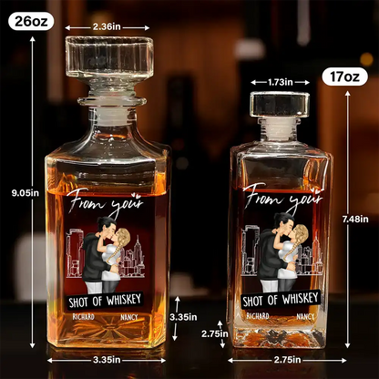 Congrats On Being - Personalized Square Whiskey Bottle