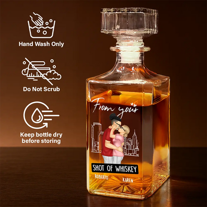 Congrats On Being - Personalized Square Whiskey Bottle