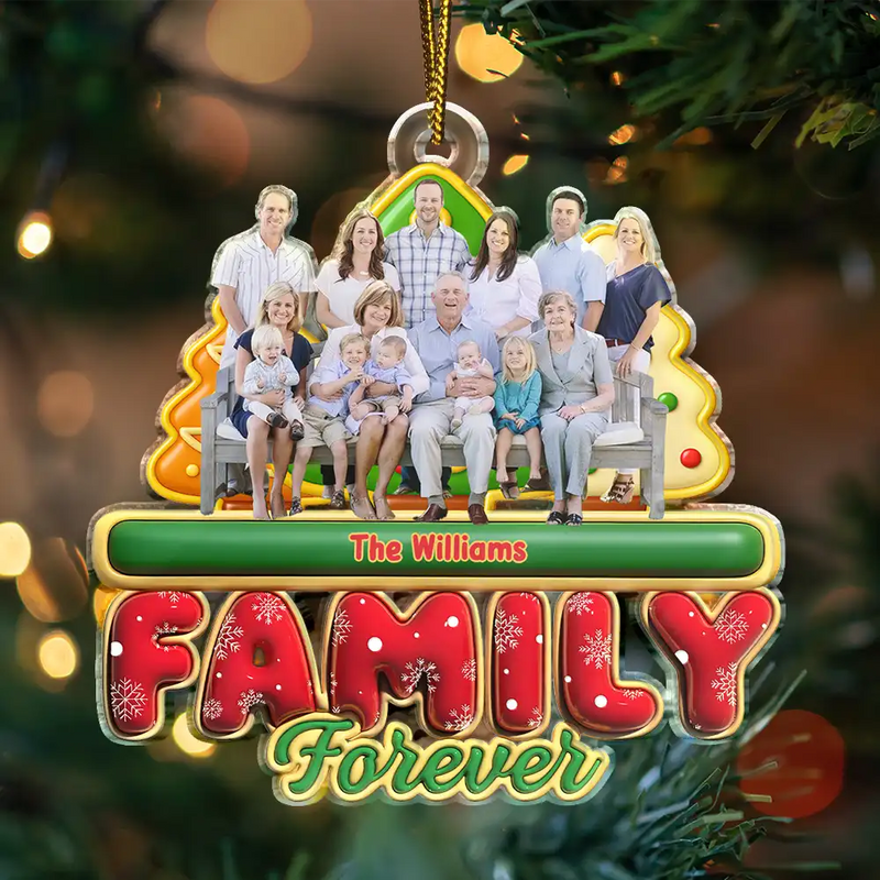 Custom Photo Besties Friends Siblings Forever - Personalized Custom Shaped Acrylic Ornament