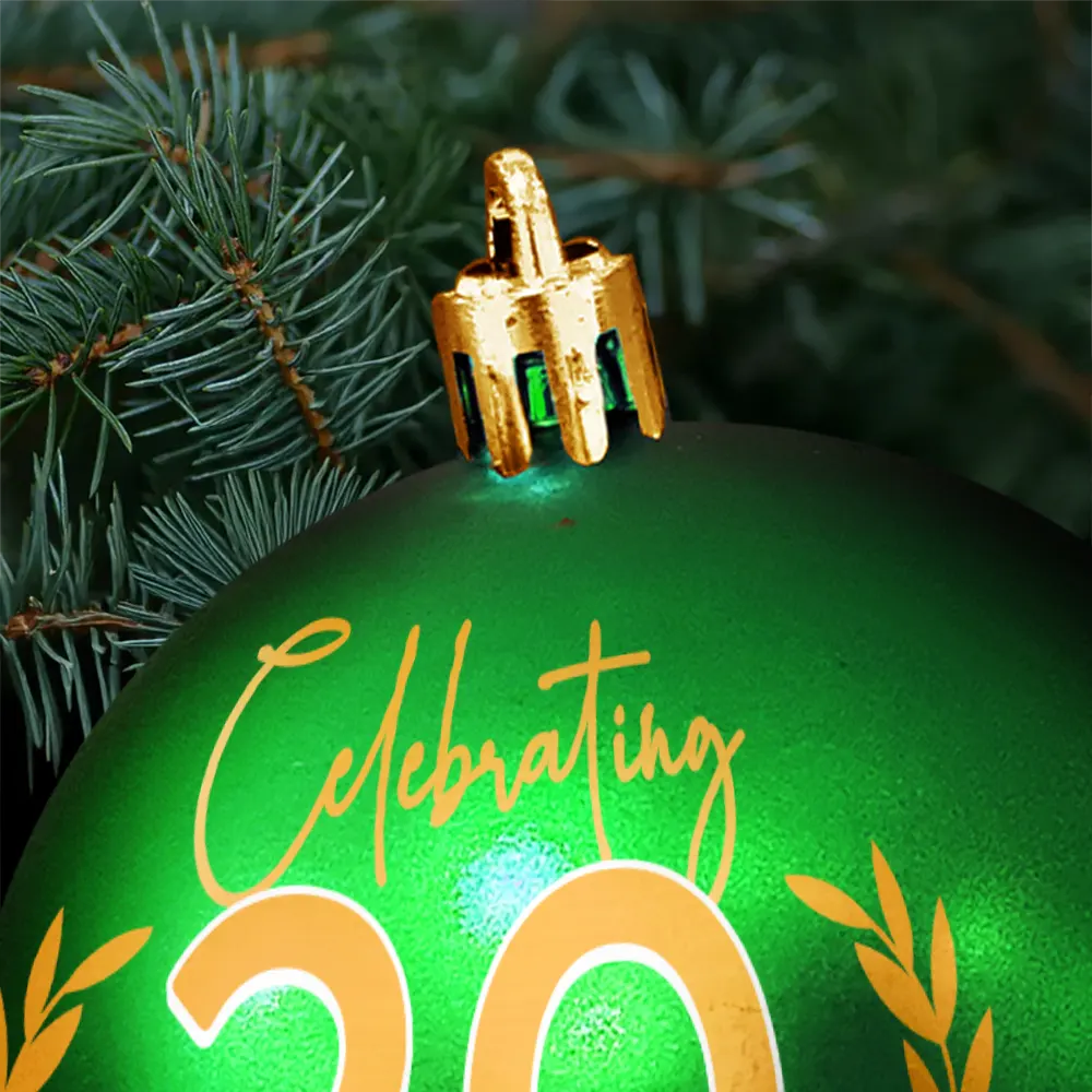 Custom Photo Year Of Love Wedding Anniversary - Personalized Ball Ornament