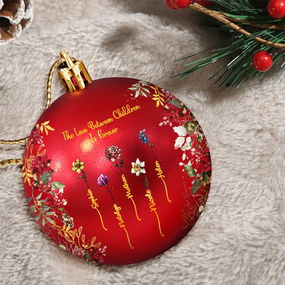 Family Sisters Are Different Flowers From The Same Garden - Personalized Ball Ornament