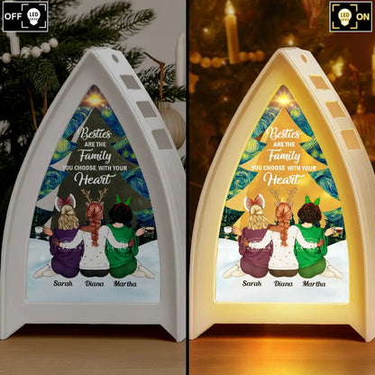 Friends Are The Family You Choose - Personalized Tabletop Lantern Light