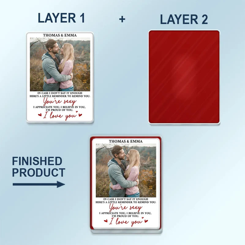 Custom Photo In Case I Don't Say It Enough Couple - Personalized Custom Shaped Acrylic Car Visor Clip