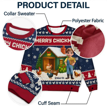 All I Want for Christmas Is Chickens - Personalized Unisex Ugly Sweater