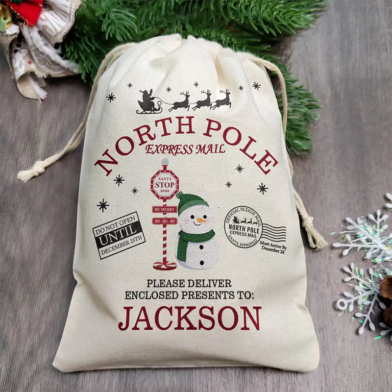 North Pole Express Mail - Personalized Favor Bag
