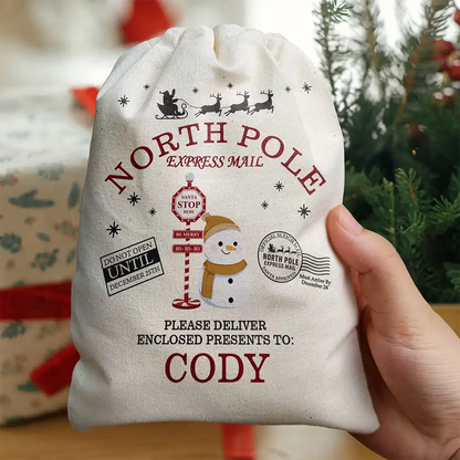 North Pole Express Mail - Personalized Favor Bag