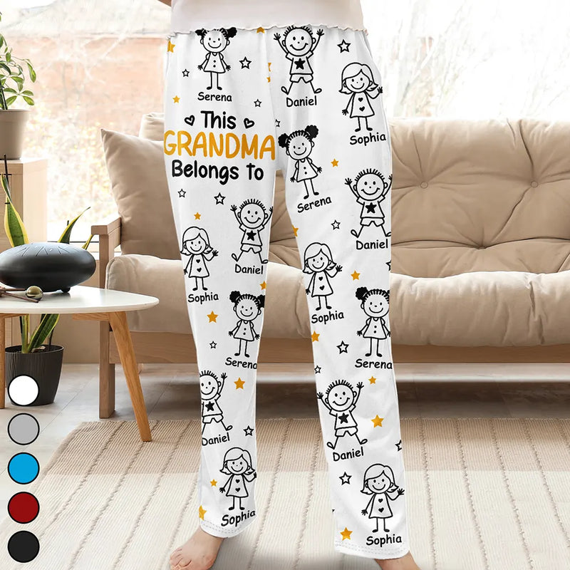 This Grandpa Dad Belongs To Kids Pet - Personalized Pajama Pants