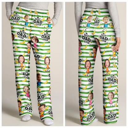 Custom Photo Funny Banana Best Dad Ever - Personalized Pajama Pants